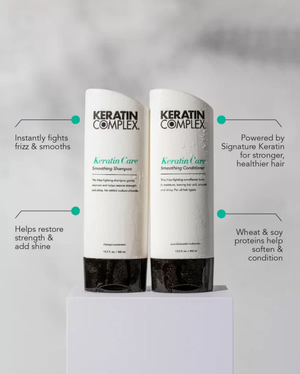 Keratin Complex Keratin Care Smoothing Shampoo and Conditioner 400ml Duo - Image 3